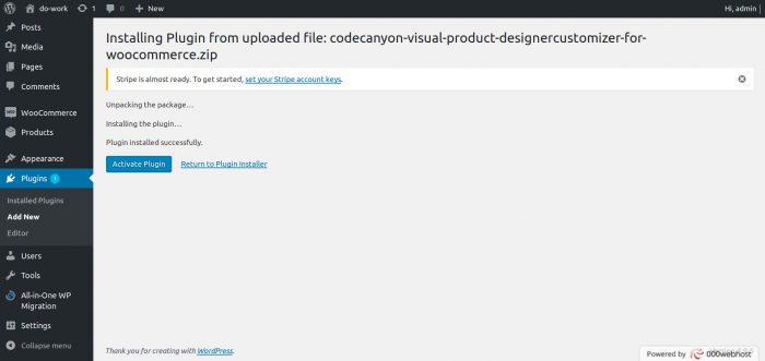 Activate Visual Product Designer plugin