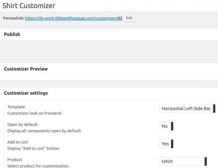 Create a new customizer in Visual Product Customizer