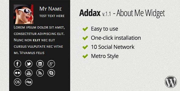 Addax-About-Me-Widget