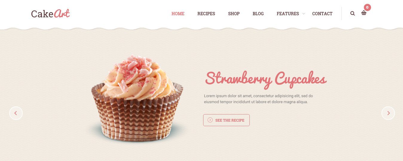 Bakery & Cake WordPress Theme - Cake Art