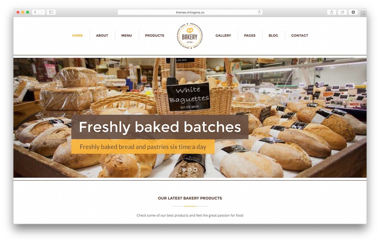  Bakery - Fantastic WordPress Theme for Restaurant