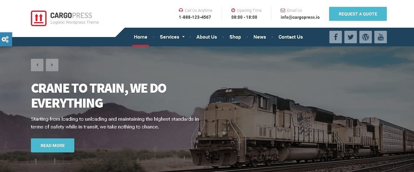 CargoPress - Theme for Ground Transport, Trucking Service