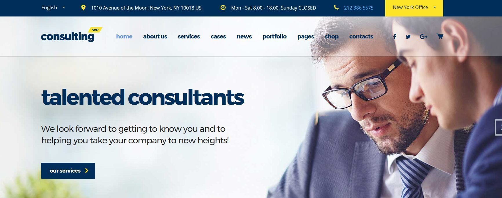 Consulting & Business Finance WordPress Theme Review