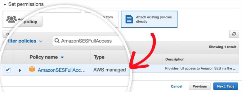 credentials with amazon ses email client