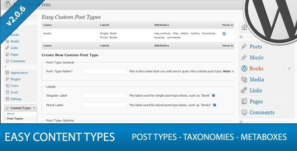 Easy Custom Content Types WordPress