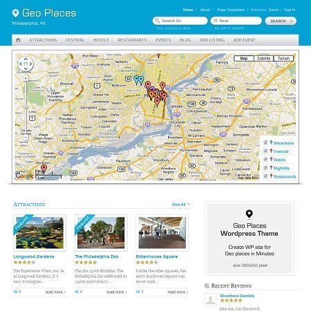 Geo Places WordPress Theme