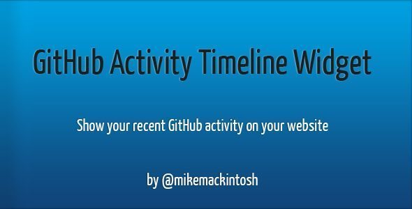 GitHub Activity Timeline Widget