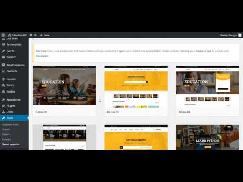 Education WordPress theme _ Education WP - Install theme and Import demo