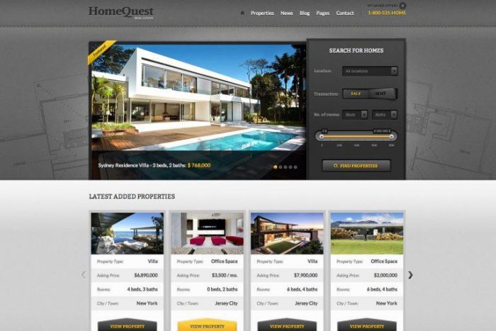 Home Quest WordPress Real Estate Theme