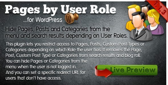 Pages by User Role for WordPress