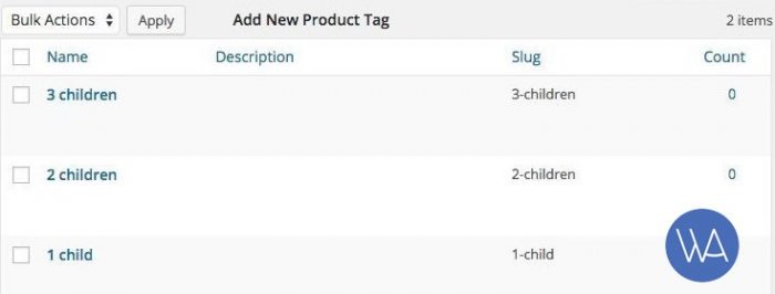 Product tags