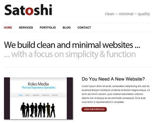 satoshi WordPress theme