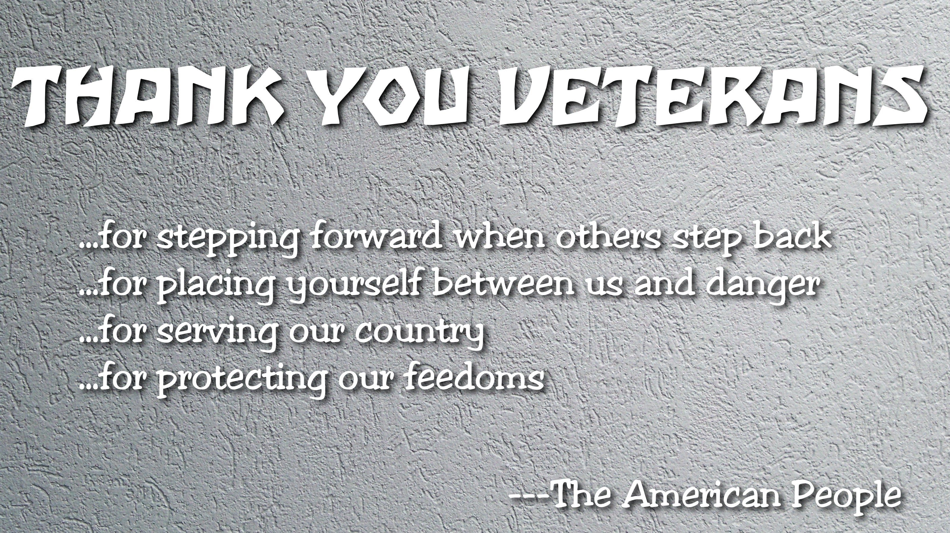 Thanks Veterans