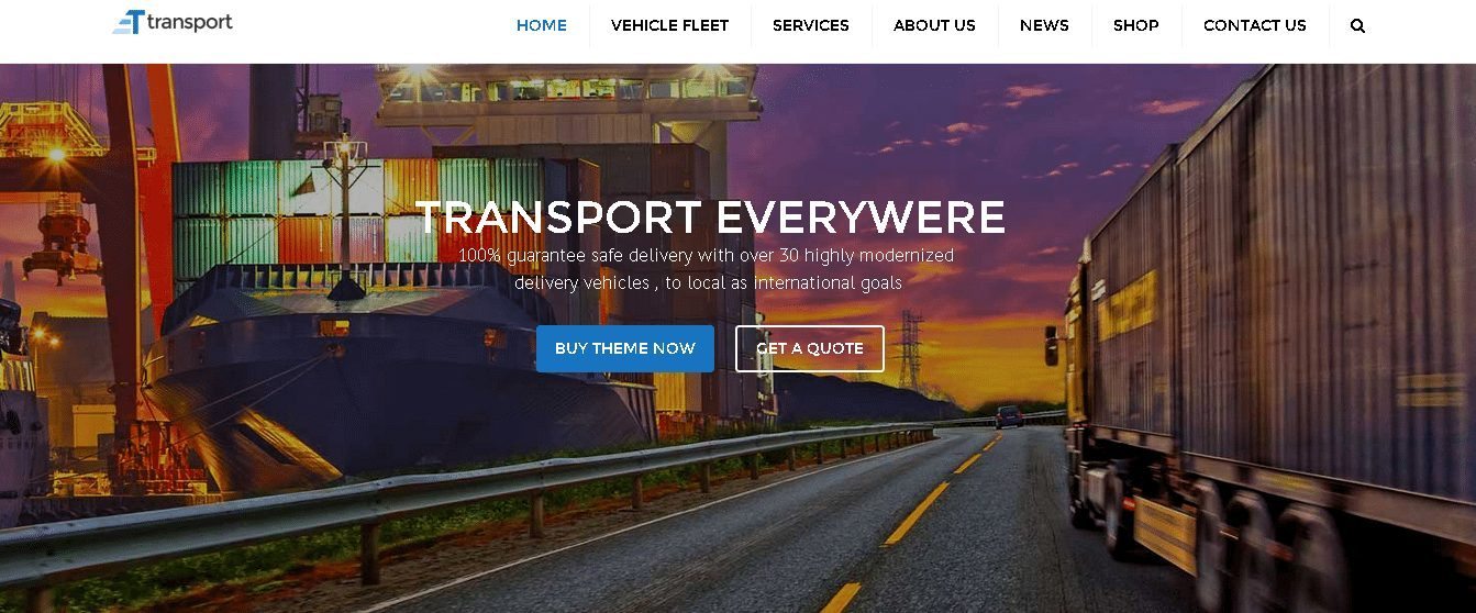 WordPress Transport &amp; Logistics Theme