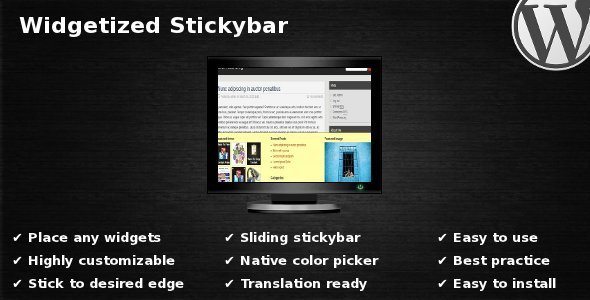 Widgetized Stickybar