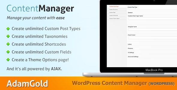 WordPress Content Types Manager