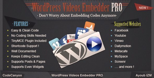 WordPress Videos Embedder PRO