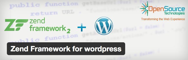 Zend Framework for wordpress