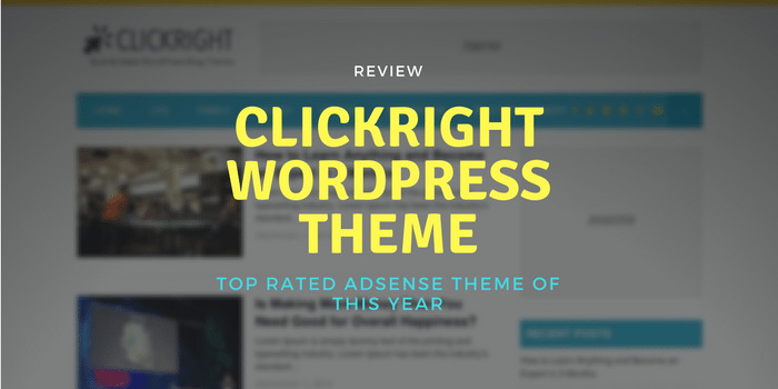 Clickright Review – Adsense WordPress Theme