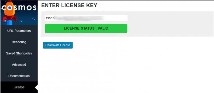 cosmos plugin license activation