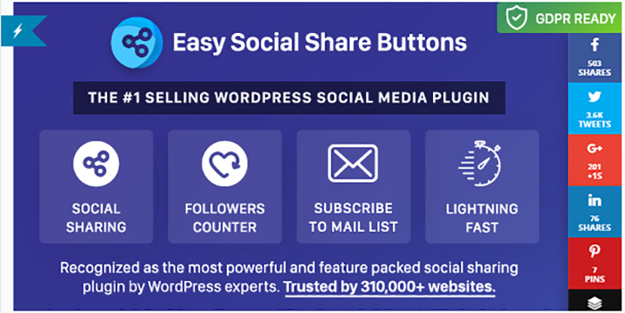 Easy social share button