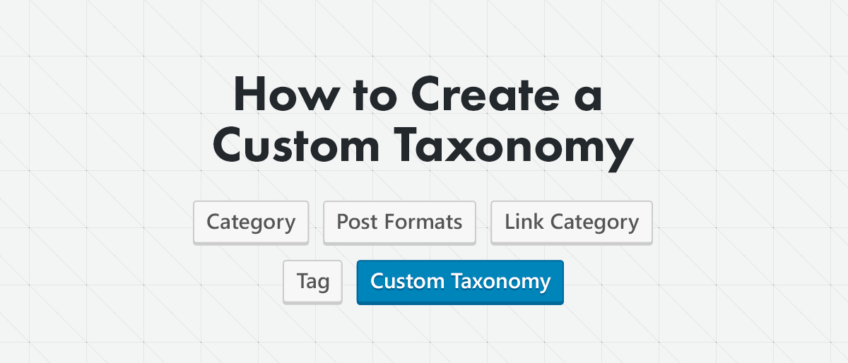 how to create a custom taxonomy