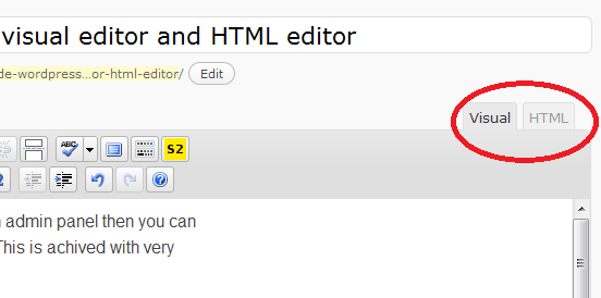 WordPress Visual And HTML (Text) Editors Difference