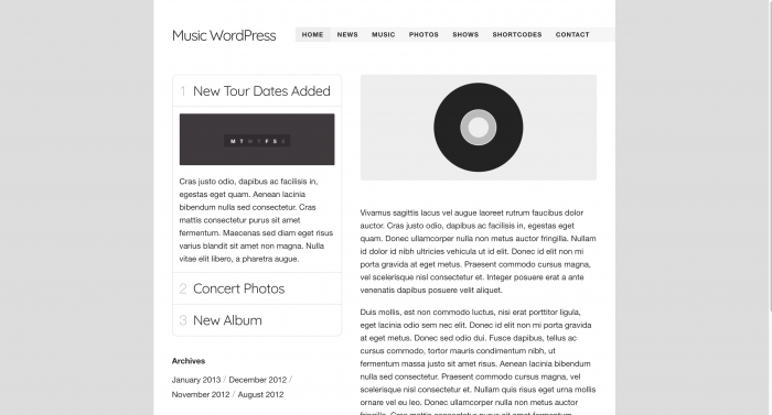 Music WordPress