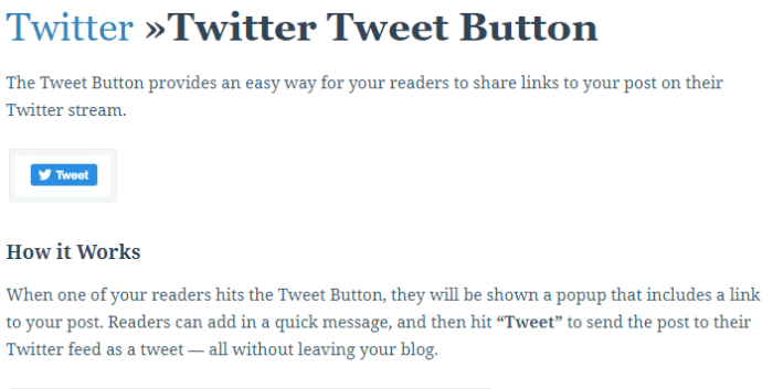 Twitter Tweet Button WordPress Twitter Plugin