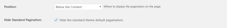 WP-Pagination Position