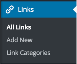 wordpress link categories