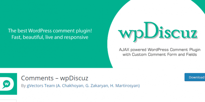 wpDiscuz4 WordPress Social Media Comment Plugin